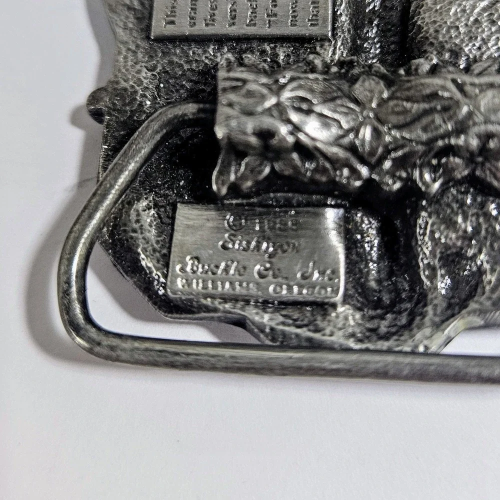 Vietnam Veteran The Forgotten Warrior Belt Buckle Vintage 80s